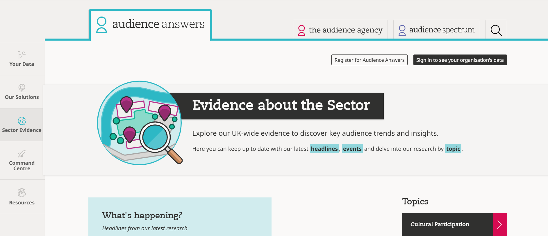 Screenshot of the Sector Evidence section